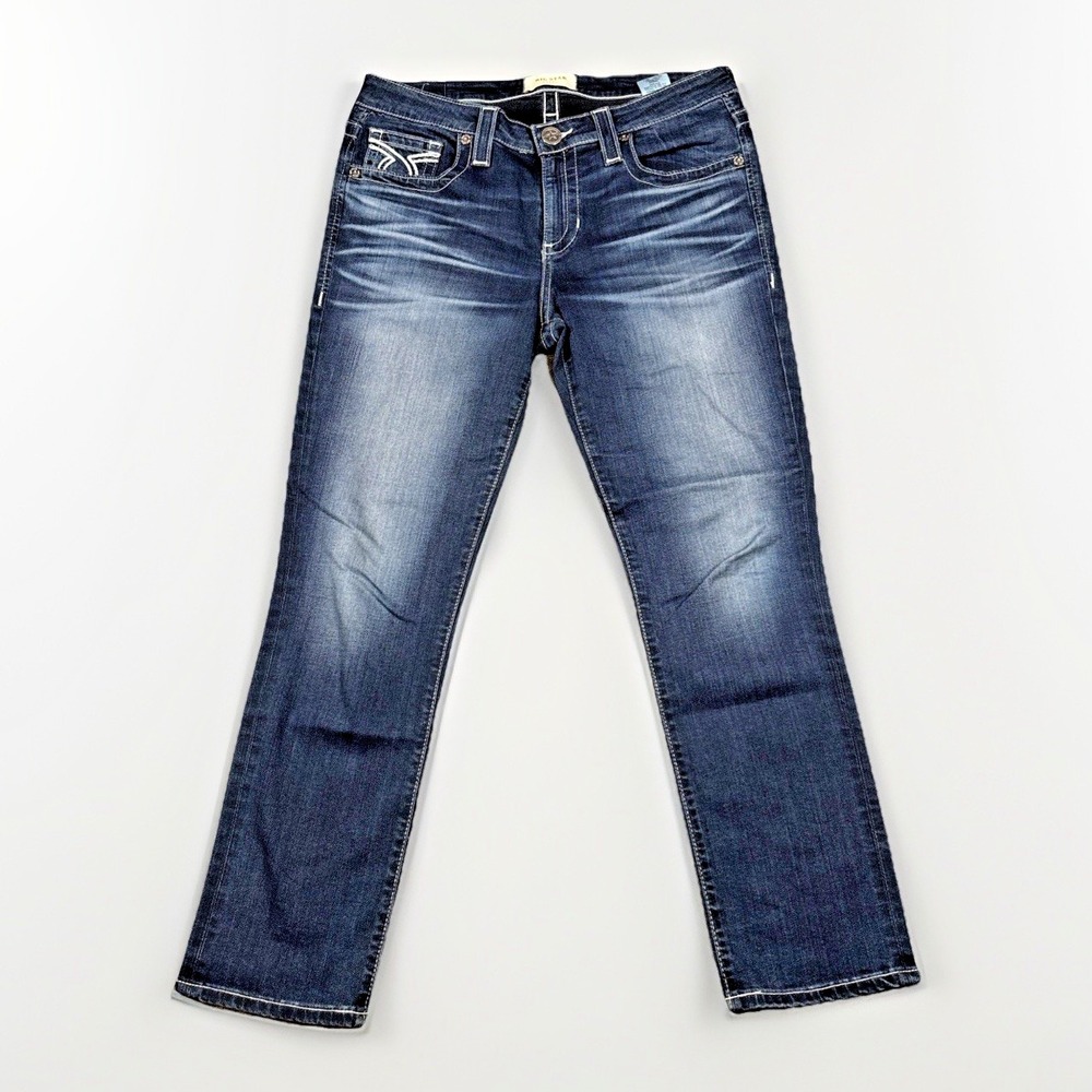 Big Star Maddie Skinny Jeans Womens 29 Dark Wash Contrast Stitch Embroidered